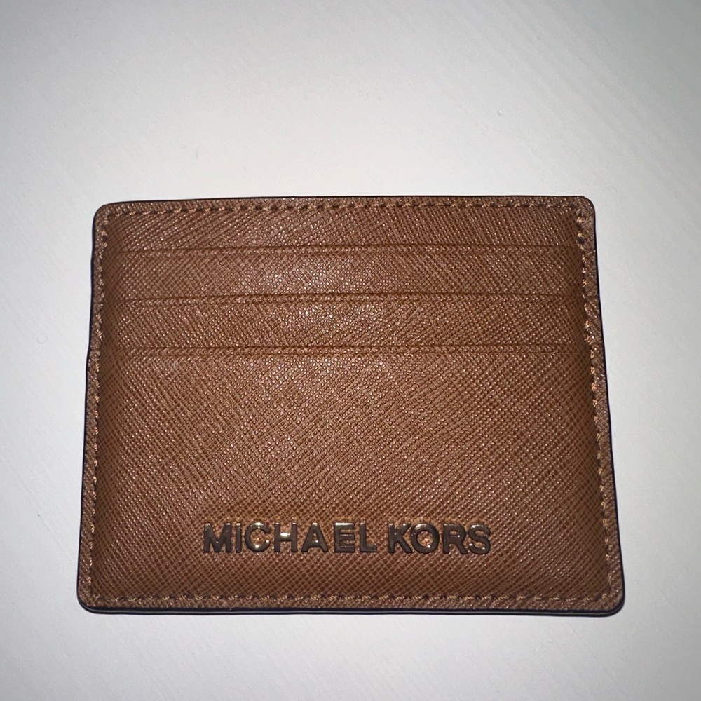 MICHAEL KORS BROWN CARD HOLDER